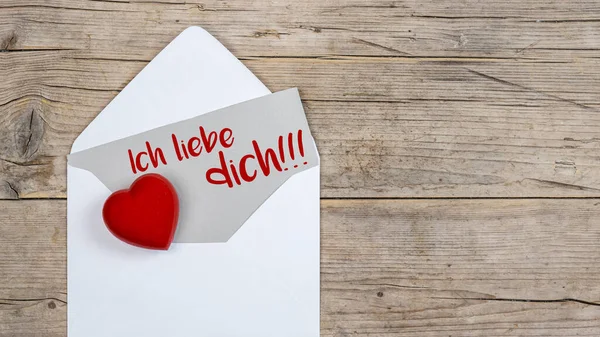 Valentijnsdag Liefde Bruiloft Wenskaart Concept Banner Envelop Kaart Met Tekst — Stockfoto