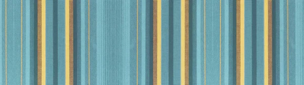 Голубая Желтая Полосатая Хлопчатобумажная Ткань Текстура Фон Баннер Панорама — стоковое фото