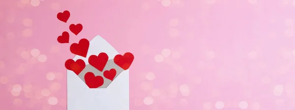 Plantilla Tarjeta Felicitación Del Día San Valentín Feliz Sobre Blanco — Foto de Stock