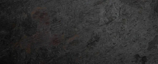 Grunge Rusty Dark Natural Stone Background Texture Banner Panorama — Stock Photo, Image