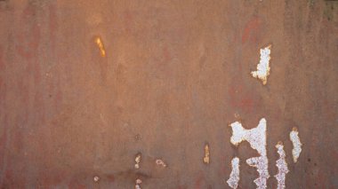 Grunge paslı. Turuncu kahverengi metal. Corten çelik.