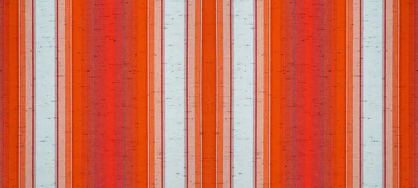 オレンジレッドホワイトストライプナチュラルコットンリネンのテクスチャの背景 — ストック写真