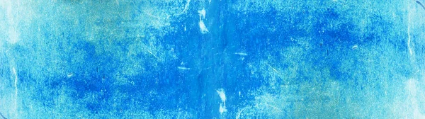 Abstrakt Blå Akvarell Målade Papper Konsistens Bakgrund Banner — Stockfoto