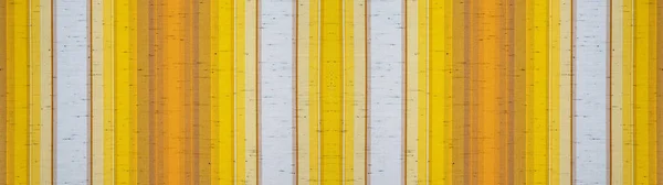 Gul Sennepsoransje Hvit Stripet Naturlig Bomullsfilt Tekstiltekstur Bakgrunnsbanner Panorama – stockfoto