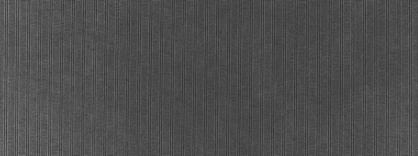 グレーグレーアントラサイトストライプナチュラルコットンリネンテクスチャ背景バナーパノラマ — ストック写真