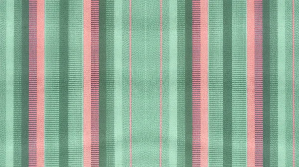 Rózsaszín Menta Zöld Csíkos Természetes Pamut Vászon Textúra Háttér — Stock Fotó