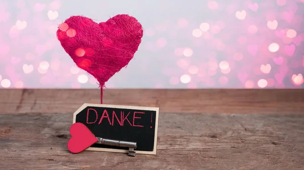 San Valentín Amor Boda Gracias Fondo Banner Tarjeta Felicitación Corazón — Foto de Stock