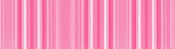 Rosa Branco Listrado Natural Algodão Linho Têxtil Textura Fundo Banner — Fotografia de Stock