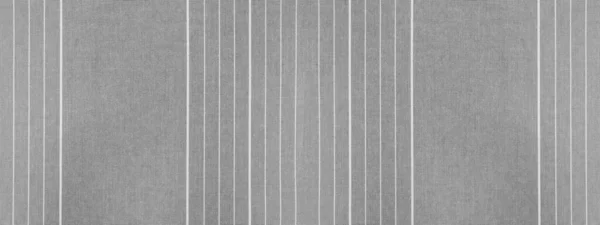 灰灰色条纹天然棉织物纹理背景横幅全景 — 图库照片