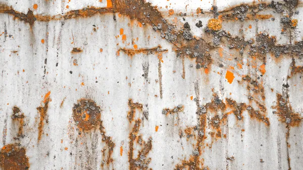 Old Aged Grunge Aged Weathered Damaged Peeled White Rusty Metal — Stock Photo, Image