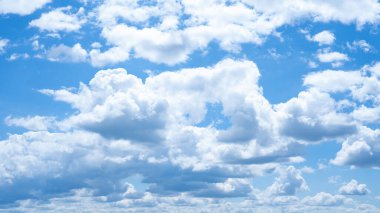 Mavi gökyüzü, bulutlu arka plan panoraması, bulutlu, yaz havası