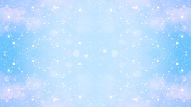Mavi gökyüzünde izole kar taneleri - kış karlı arka plan