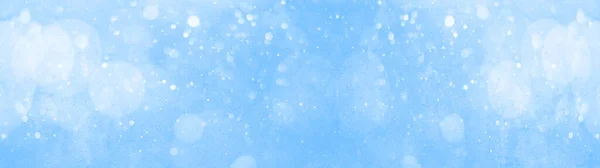 Snöflingor Isolerade Blå Himmel Vinter Snö Väder Snöig Bakgrund — Stockfoto