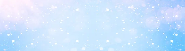 Snowflakes Isolated Blue Sky Winter Snow Weather Snowy Background — Stock Photo, Image