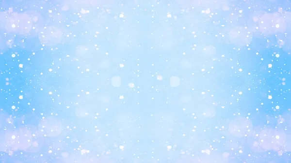 Copos Nieve Aislados Cielo Azul Invierno Nieve Tiempo Fondo Nevado —  Fotos de Stock