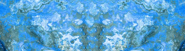 Blauwe Aquamarijn Turquoise Marmer Graniet Steen Textuur Achtergrond Banner — Stockfoto