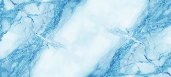 얼룩덜룩 파노라마 해상도의 추상적 파란색 카라라 대리석 — 스톡 사진