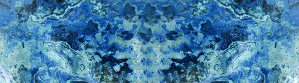 Blauw Wit Abstract Marmer Graniet Natuursteen Textuur Achtergrond Banner Panorama — Stockfoto