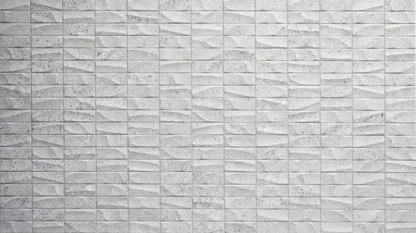 Rectangle Geometric White Gray Stone Concrete Cement Tiles Texture Background — Stock Photo, Image