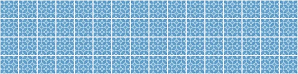 Old Grunge Blue White Vintage Square Mosaic Tiles Wall Texture — Stock Photo, Image