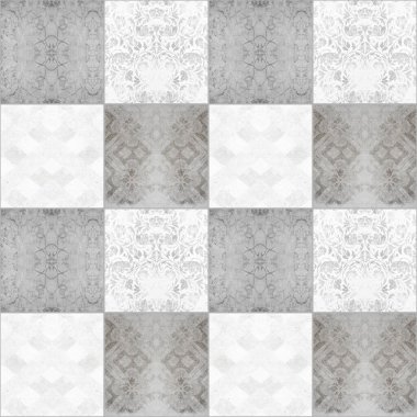 Gri, parlak, pürüzsüz grunge eskimiş antika geometrik kare mozaik mozaik beton döşeme dokusu arka plan