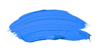 Renkli akrilik boya arka plan pankartı - Soyut vuruş / sıçrama lekeleri mavi boya lekeleri, beyaz dokuda izole edilmiş