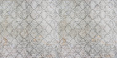 Eski, gri, paslı, paslı, eski püskü, zarif kumaş rengi, elmaslı, çiçek yapraklı, yama motifli, taş beton duvar duvar kağıdı desenli arka plan.