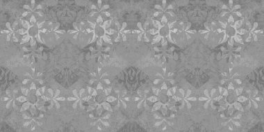 Eski gri antika eski püskü yama işi çiçek yaprağı motifleri taş beton beton duvar dokusu arka plan afişi