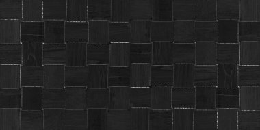 Siyah kare tahta karolar duvar dokusu arkaplanı