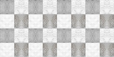 Gri, parlak, pürüzsüz grunge eskimiş antika geometrik kare mozaik mozaik beton döşeme dokusu arka plan