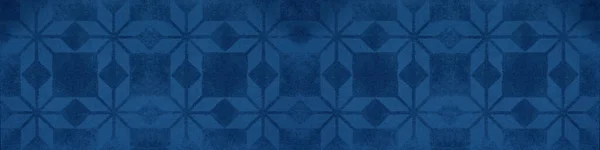 Старий Темно Синій Кольоровий Старовинний Одяг Безшовні Квадратні Клаптикові Плитки — стокове фото