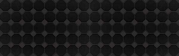 Тёмно-чёрный антрацит гранж бесшовный геометрический шестиугольник квадратная мозаика зеркальная стена мозаика текстура фон баннер панорама 3D