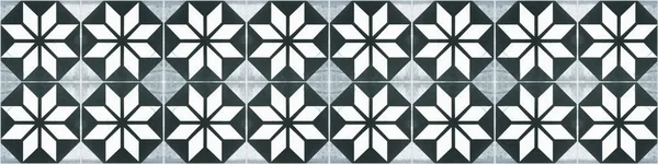 Sömlös Vintage Retro Grunge Grå Vit Hexagonal Hexagon Diamant Blomma — Stockfoto