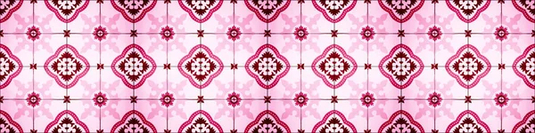 Różowy Biały Abstrakcyjny Vintage Retro Geometryczny Kwadratowy Mozaika Motyw Płytki — Zdjęcie stockowe