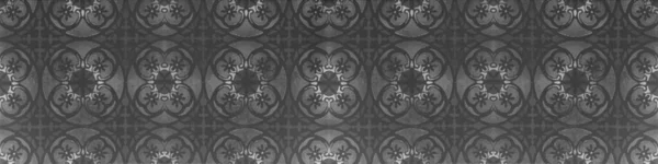 Černá Antracitová Šedá Ročník Retro Geometrické Náměstí Mozaika Motiv Cement — Stock fotografie