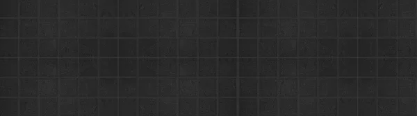 Seamless Black Anthracite Vintage Retro Geometric Square Mosaic Motif Cement — Stock Photo, Image