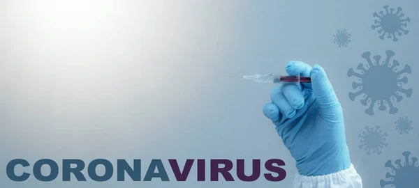 Coronavirus Covid Corona Vaccination Крупним Планом Від Лікаря Тримає Руках — стокове фото