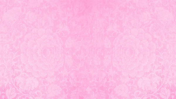 Stary Abstrakcyjny Różowy Magenta Vintage Shabby Mozaika Kwiat Motyw Płytki — Zdjęcie stockowe