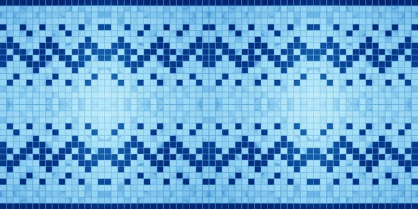 Zökkenőmentes Grunge Kék Négyzet Mozaik Beton Fali Csempe Minta Textúra — Stock Fotó