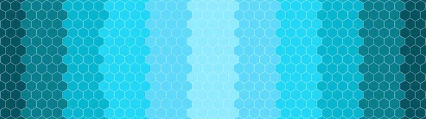 Abstract Seamless Turquoise Aquamarine Color Gradient Mosaic Tile Made Hexagonal — Stock Photo, Image