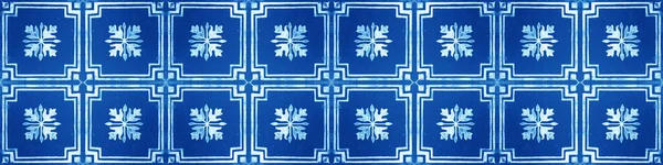 Seamless Old Blue White Vintage Shabby Mosaico Mosaico Azulejos Piedra —  Fotos de Stock