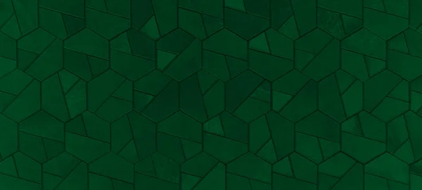 Abstrato Verde Colorido Escuro Sem Costura Geométrica Hexágono Hexagonal Mosaico — Fotografia de Stock