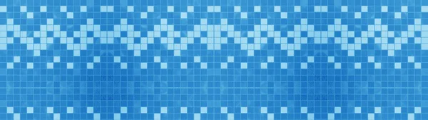Nahtlose Grunge Blau Quadratisch Mosaik Beton Stein Wandfliesen Muster Textur — Stockfoto