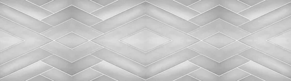Bianco Grigio Moderno Geometrico Quadrata Texture Piastrelle Sfondo Banner Panorama — Foto Stock