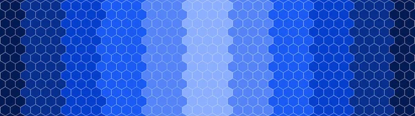 Abstracto Inconsútil Azulejo Mosaico Degradado Color Azul Blanco Hecho Hexágono — Foto de Stock