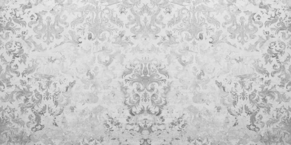 Alt Grau Weiß Rostig Vintage Schäbig Damast Patchwork Fliesen Stein — Stockfoto