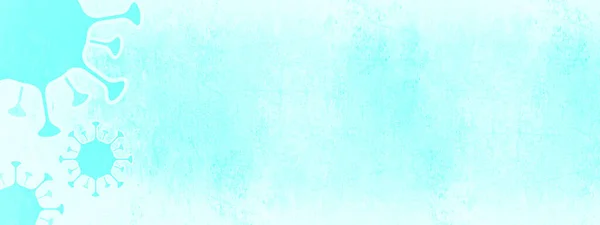 Coronavirus Аквамарин Бірюзовий Мультиплікаційний Вірус Ізольований Бірюзовому Білому Абстрактному Яскравому — стокове фото