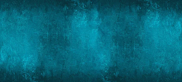 Абстрактно Грязный Ржаво Голубой Фактурный Фон Баннера Панорамной Панорамы Черным — стоковое фото