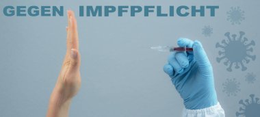 CORONAVIRUS COVID-19 / CORONA IMPFUNG: GEGEN İMPPFLICHT metin, iskripsiyon