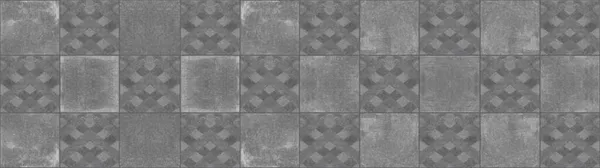Γκρι Φωτεινό Ρετρό Γεωμετρικό Τετράγωνο Ψηφιδωτό Μοτίβο Πλακιδίων Τσιμέντου Υφή — Φωτογραφία Αρχείου